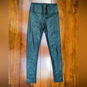 7 For All Mankind Black Vegan Leather Leggings